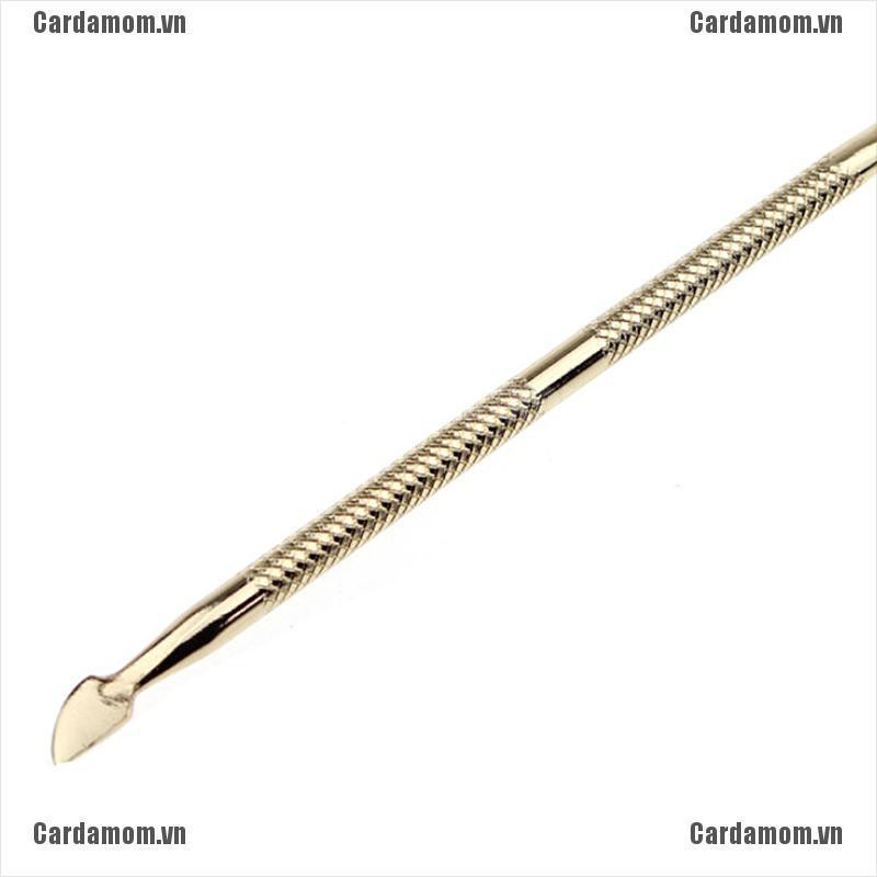 {carda} Gold Color Nail Art Stainless Steel Cuticle Pusher Remover Trimmer Manicure{LJ}