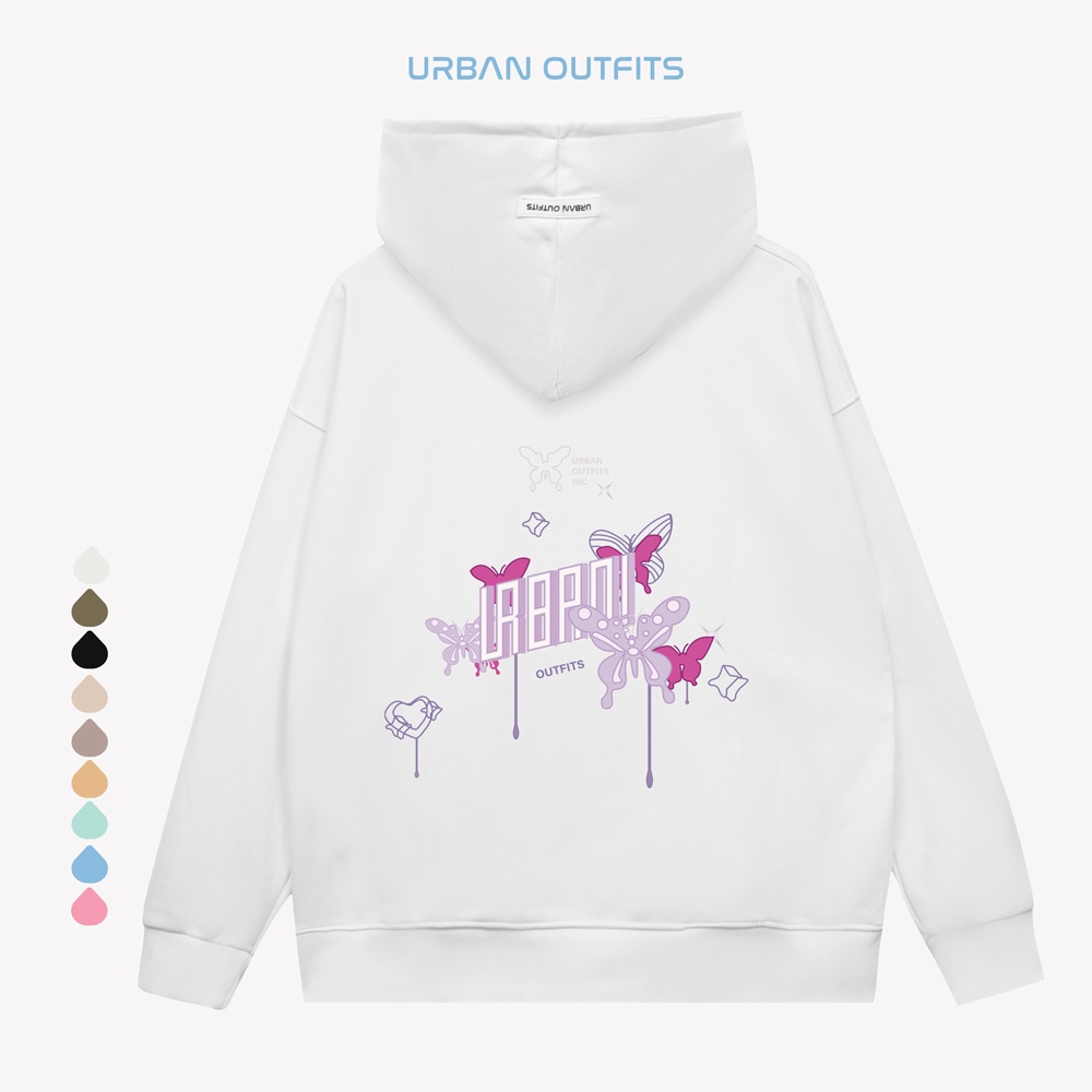 Áo Hoodie Form Rộng URBAN OUTFITS Kiểu In Hình HOO115 ver 2.0 Thun Cotton Frech Terry 350GSM Local Brand