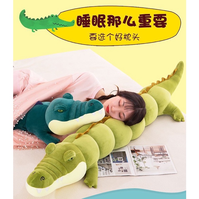 Gấu bông thằn lằn đuôi dài IGUN BEDDING cá sấu đuôi dài từ 80cm-1m8
