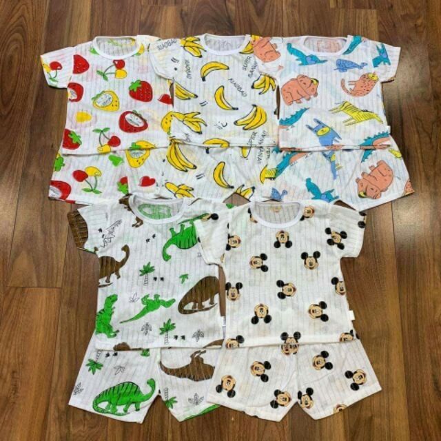 {cài vai} Sét 5 bộ cotton giấy cho bé 9_13kg