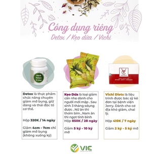 Combo Kẹo Dứa giảm cân + Vichi + Detox 7 ngày