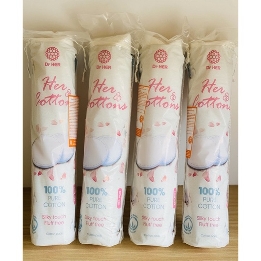 Sỉ 30 Bông Tẩy Trang Dr.Her 100% Cotton Tinh Khiết 120 Miếng