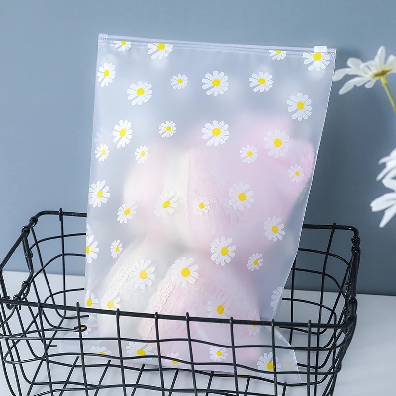 1 Túi Khóa Kéo Đựng Đồ Đa Năng Họa Tiết Hoa Cúc