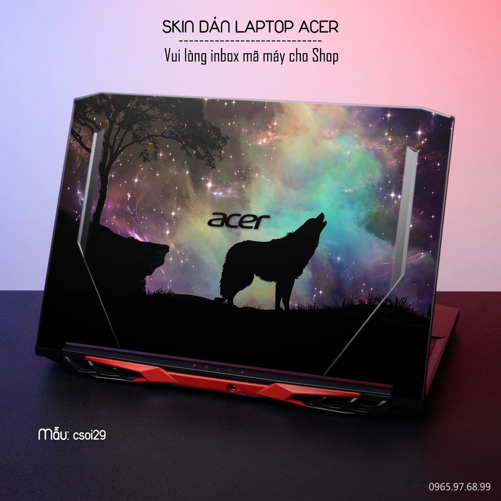 Dán decal cho các dòng Laptop Acer in hình con Sói cực đẹp