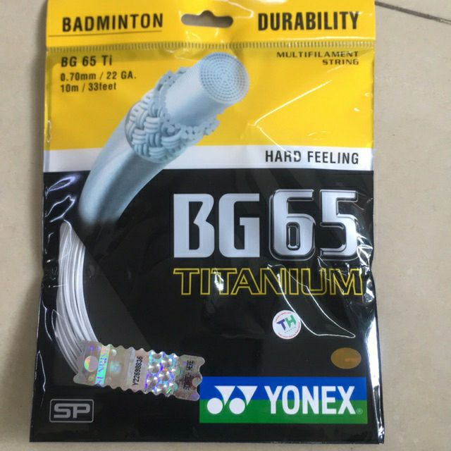 Dây căng vợt Yonex BG 65 ti Chính hãng 3 tem, hỗ trợ đan dây lên vợt