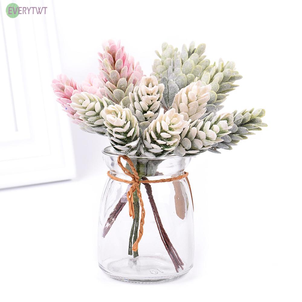 Nhánh 6 bông hoa nhân tạo trang trí nội thất
