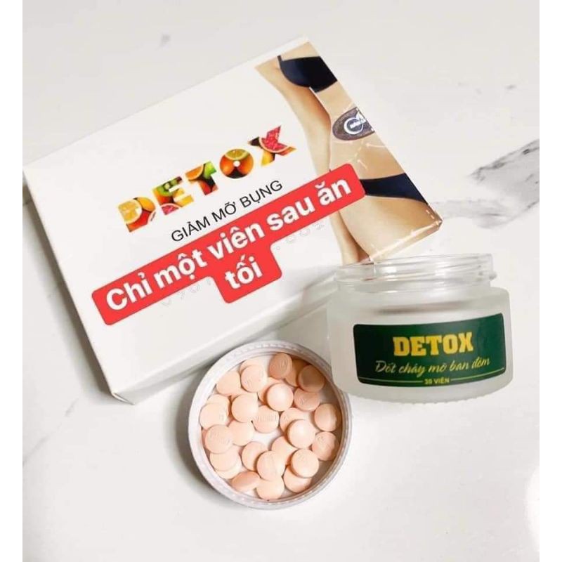 detox giảm mỡ bụng hộp 30v