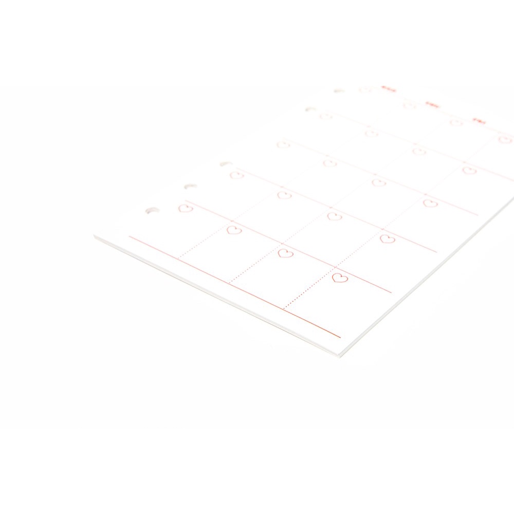 Sổ Tay Ghi Chú Dạng Đục Lỗ ARTBOX Hàn Quốc Hình Trái Tim Màu Hồng Độc Đáo