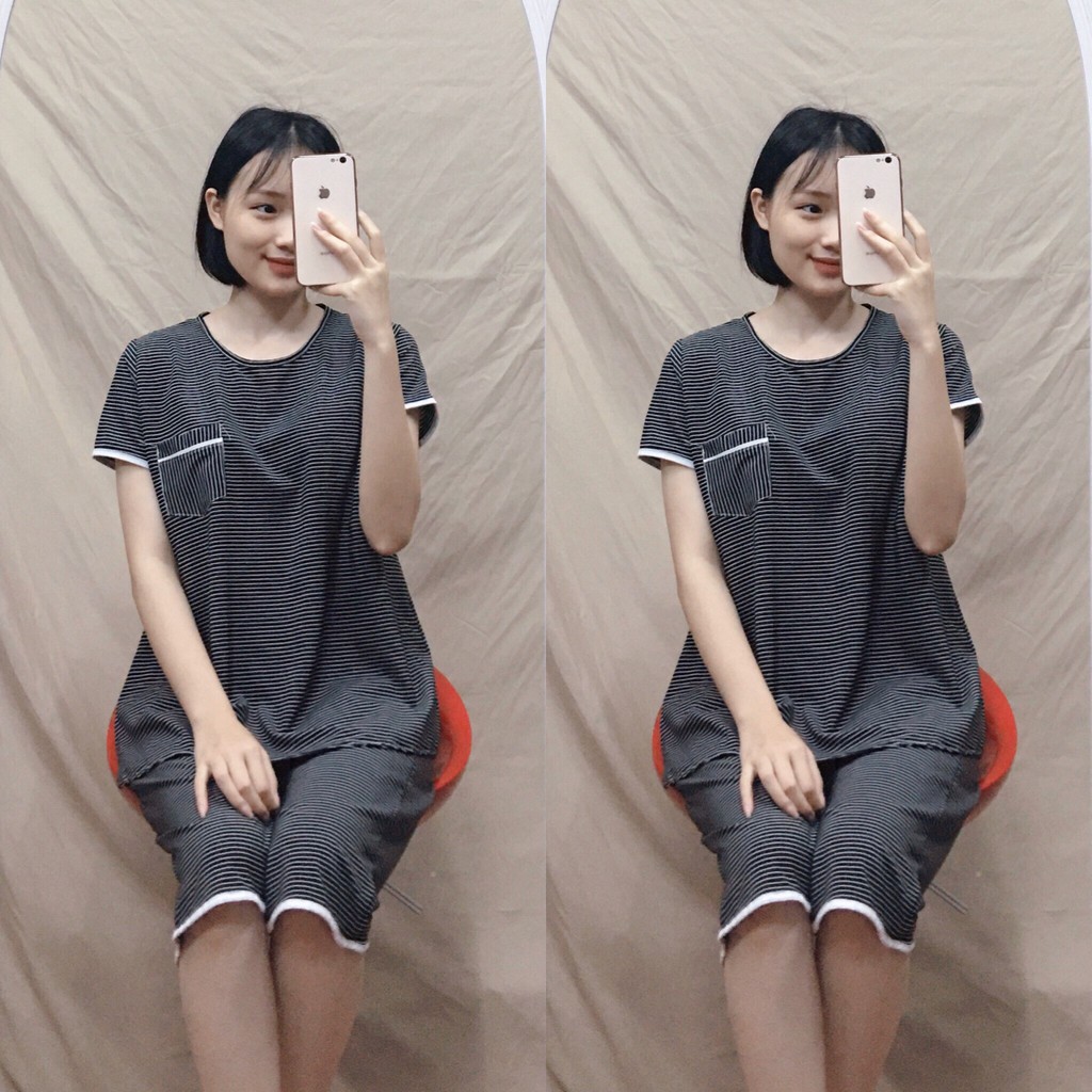 Bộ đồ bầu ngố lụa siêu nhẹ và mát mùa hè nhiều màu quần có chun chỉnh