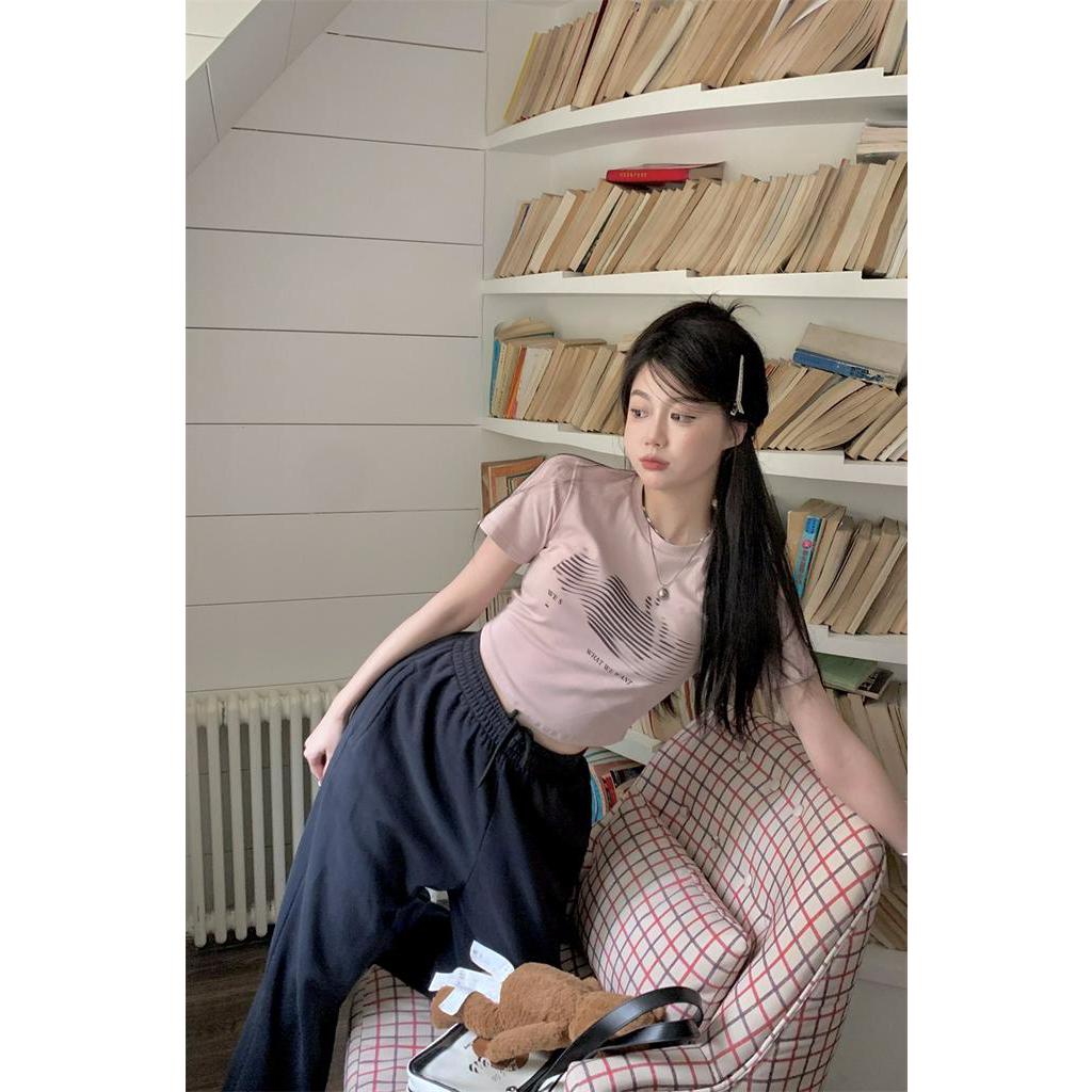 61392 Áo Thun Ngắn Tay Ôm Vừa Vặn Hình Thỏ