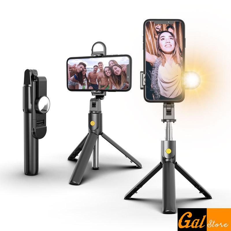 Gậy Chụp Ảnh Selfie K10S Tích Hợp Đèn Led siêu sáng