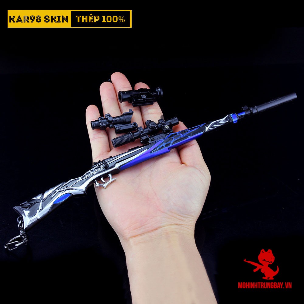 Mô Hình PUBG Kar98 SKin Spider Tặng Kèm 3 Scope Và Kệ Trưng Bày