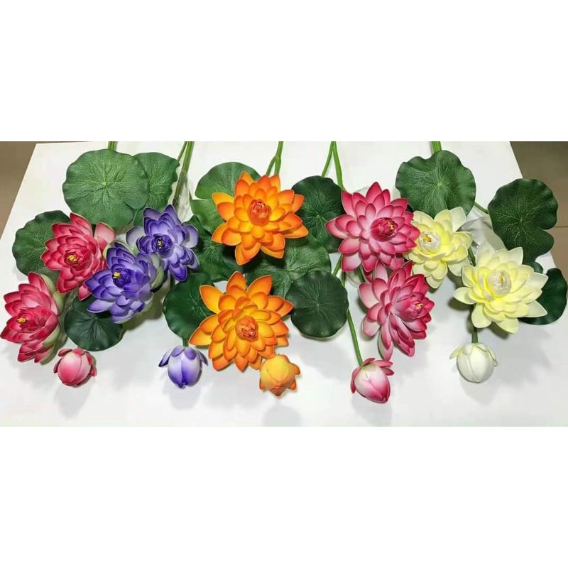 Hoa sen xốp 105cm chất liệu PU cao cấp - Hoa giả, hoa xốp