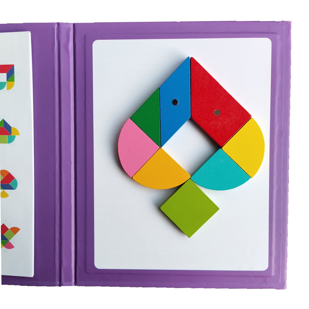 Đồ chơi xếp hình tangram gỗ luyện phát triển tư duy từ nhỏ cho bé