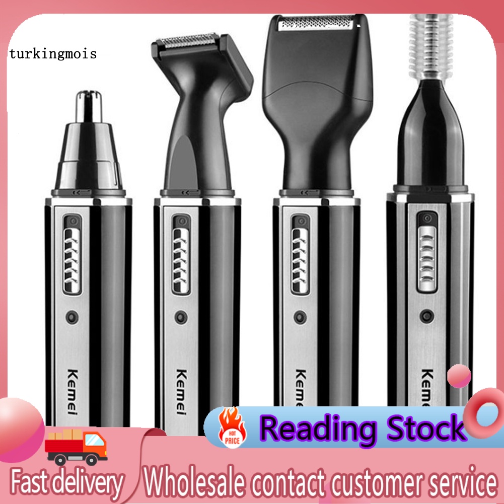 Set 4 Dao Cạo Râu / Lông Mày / Mũi Bằng Điện Có Thể Sạc Lại