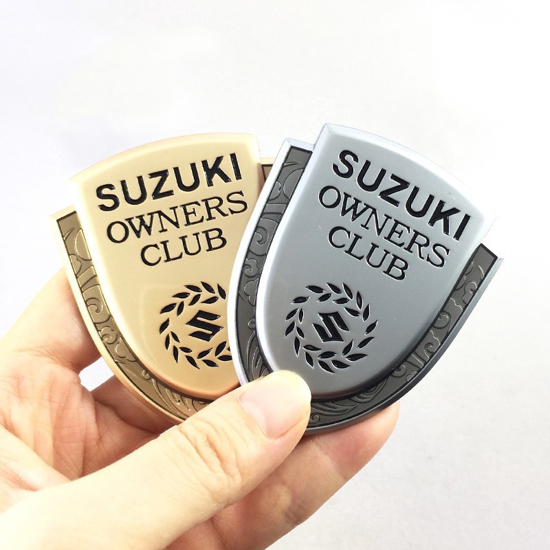 Logo Kim Loại Trang Trí Xe Hơi Suzuki Owners Sang Trọng