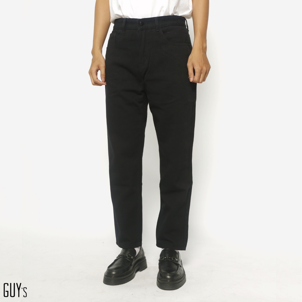 Quần Jeans trơn KK05 GUY's Closet kiểu basic ống suông