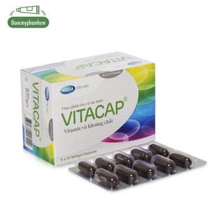 Viên uống bổ sung vitamin và khoáng chất vitacap mega we care 50 viên