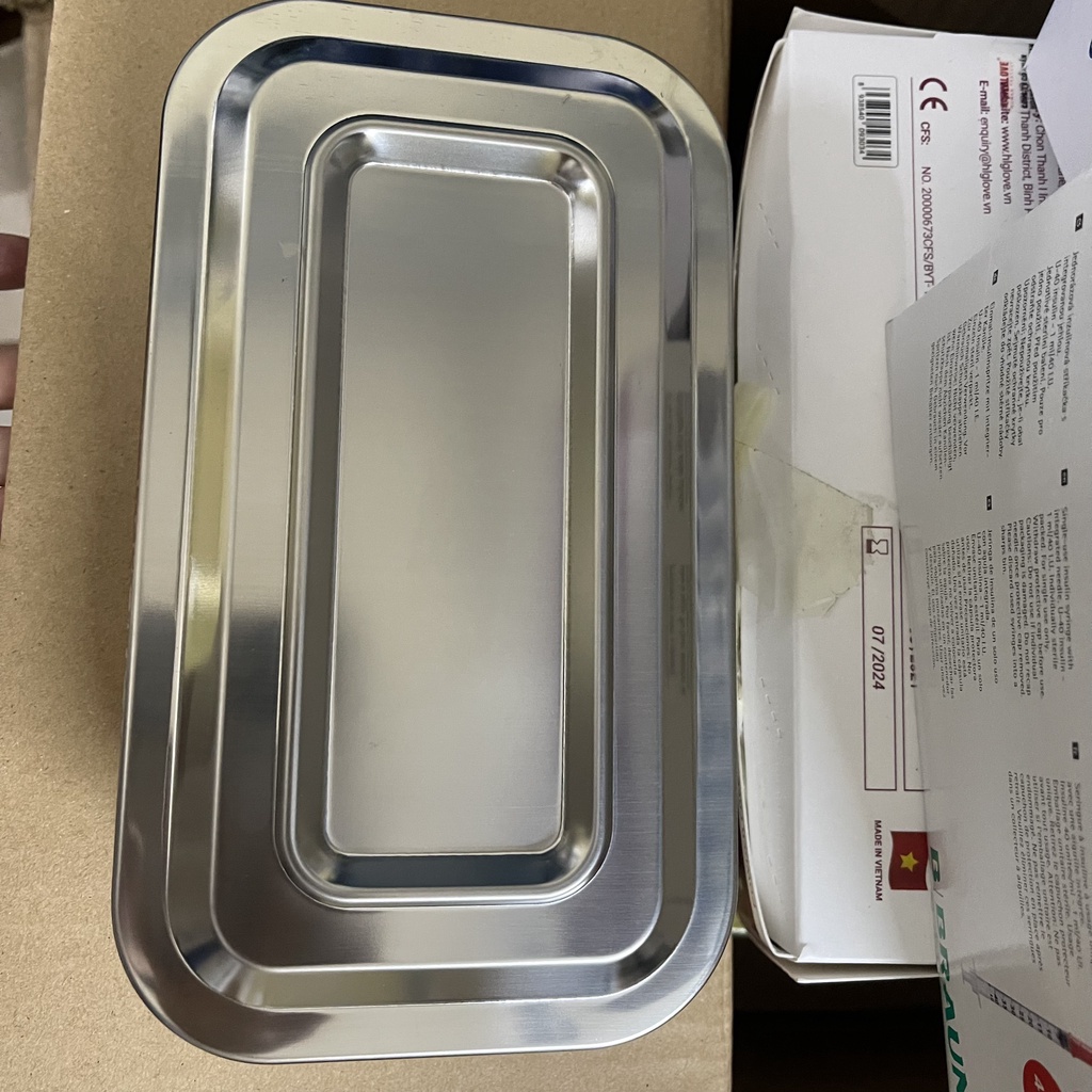 Hộp đựng dụng cụ y tế tiểu phẫu hộp chữ nhật inox hộp đựng dụng cụ tiểu phẫu