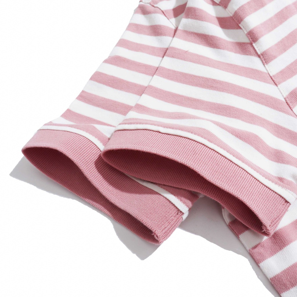 Áo Thun Polo Nam Cổ Bẻ Sọc Hồng BY COTTON Light Pink Stripe Polo