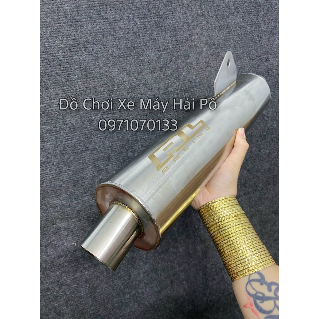 Pô CBR Rl Kingdrang 1.1 mẫu full inox trắng Và Titan cho các dòng xe ex winer satria wave sirius future