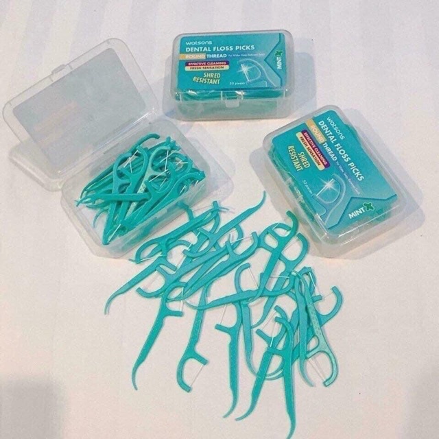 (Hộp 50 Chiếc) Chỉ nha khoa Dental Floss Picks WATSONS