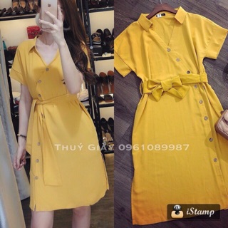 Váy lệch khuy