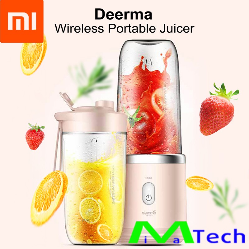 Máy xay sinh tố cầm tay Xiaomi Deerma 2 lưỡi mạnh mẽ nhỏ gọn, tiện lợi, công suất cao, sạc USB mọi lúc mọi nơi