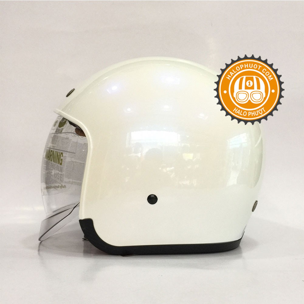 Nón bảo hiểm 3/4 kính âm Royal M139 màu trơn kính khói (tặng balo rút)