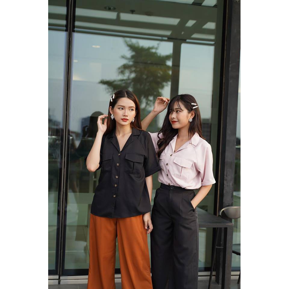 Áo sơ mi nữ 3 màu chất đẹp siêu xinh