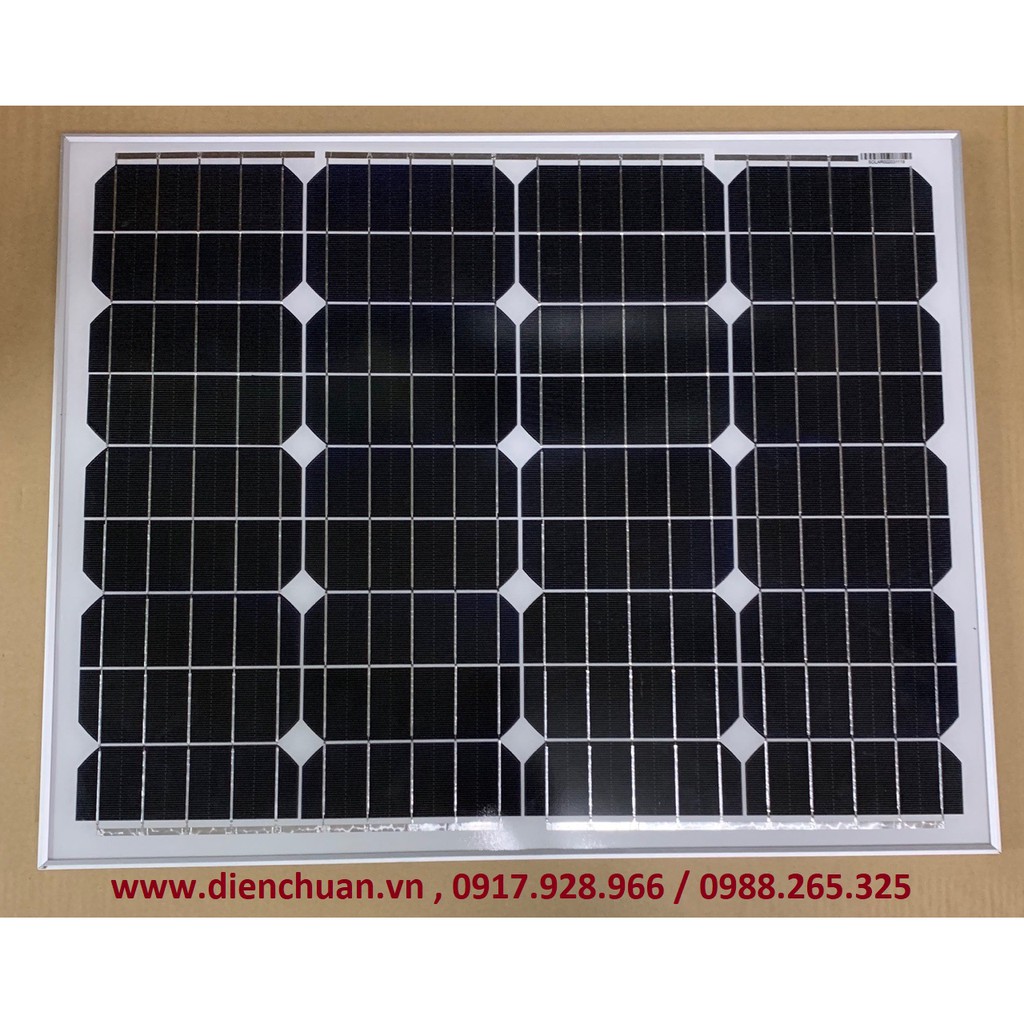 Tấm pin mặt trời Mono 50W công nghệ mới nhất 5 Busbar (BB)