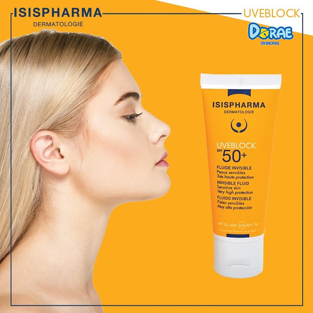 ✅ Kem chống nắng dành cho da nhạy cảm ISIS Pharma Uveblock Spf50+ Fluid
