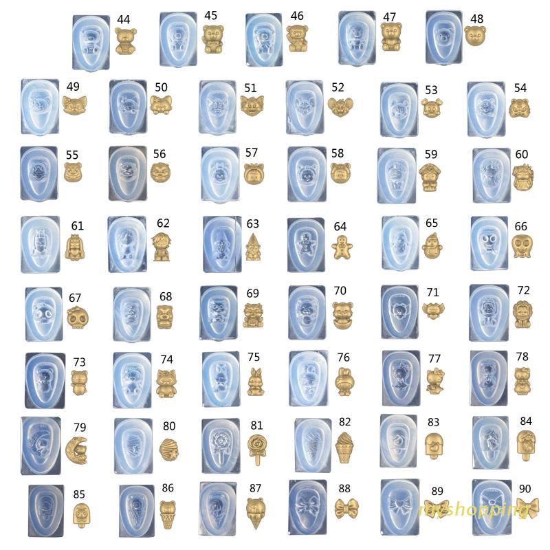 Khuôn Silicone Hình Gấu 3D Dùng Trang Trí Móng Nghệ Thuật DIY