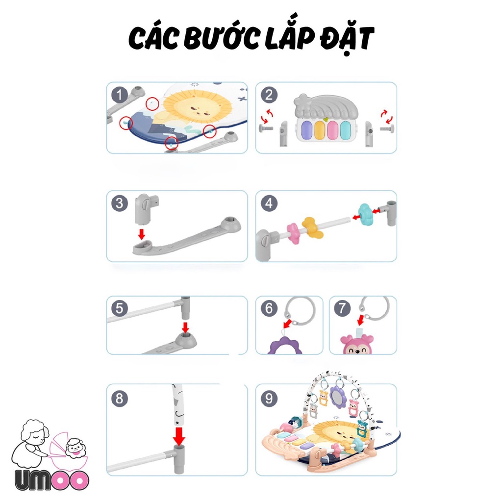 Thảm Nhạc Cho Trẻ Sơ Sinh Umoo Cao Cấp UM-07124