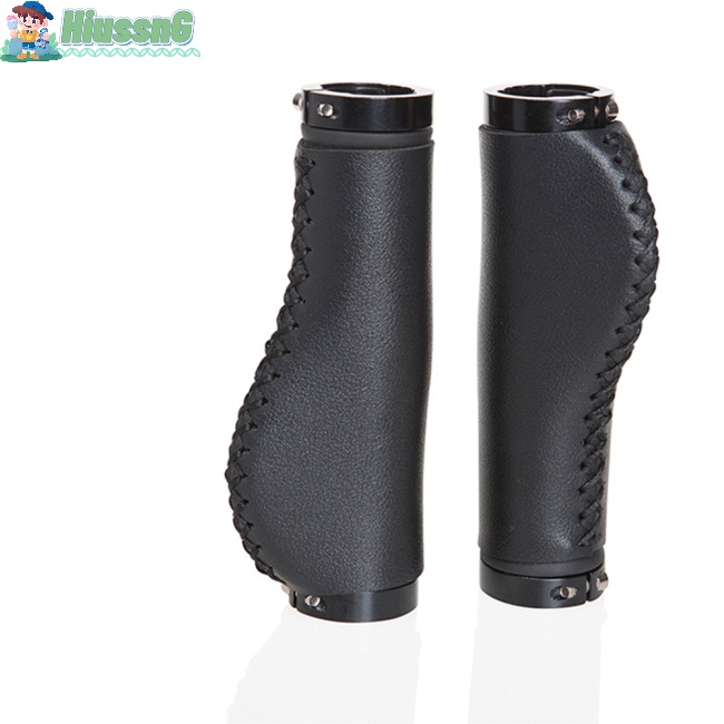 1 Cặp Tay Nắm Xe Đạp Bằng Da Bò Phong Cách Retro