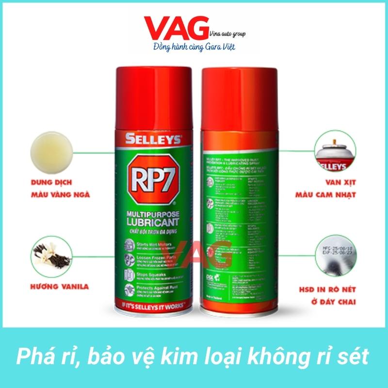 Tẩy rỉ, phá rỉ sét, mồi động cơ RP7 350g, 493ml tặng thêm 50g