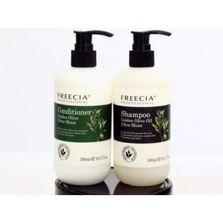 DẦU GỘI XẢ FREECIA GOLDEN OLIVE 300ml GIÚP DƯỠNG ẨM VÀ PHỤC HỒI TÓC HƯ TỔN NẶNG