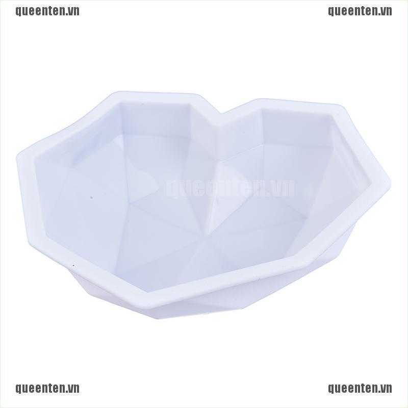 3D Heart Shape Diamond Love Chocolate Moulds Candy Mold For Wedding Baking QUVN