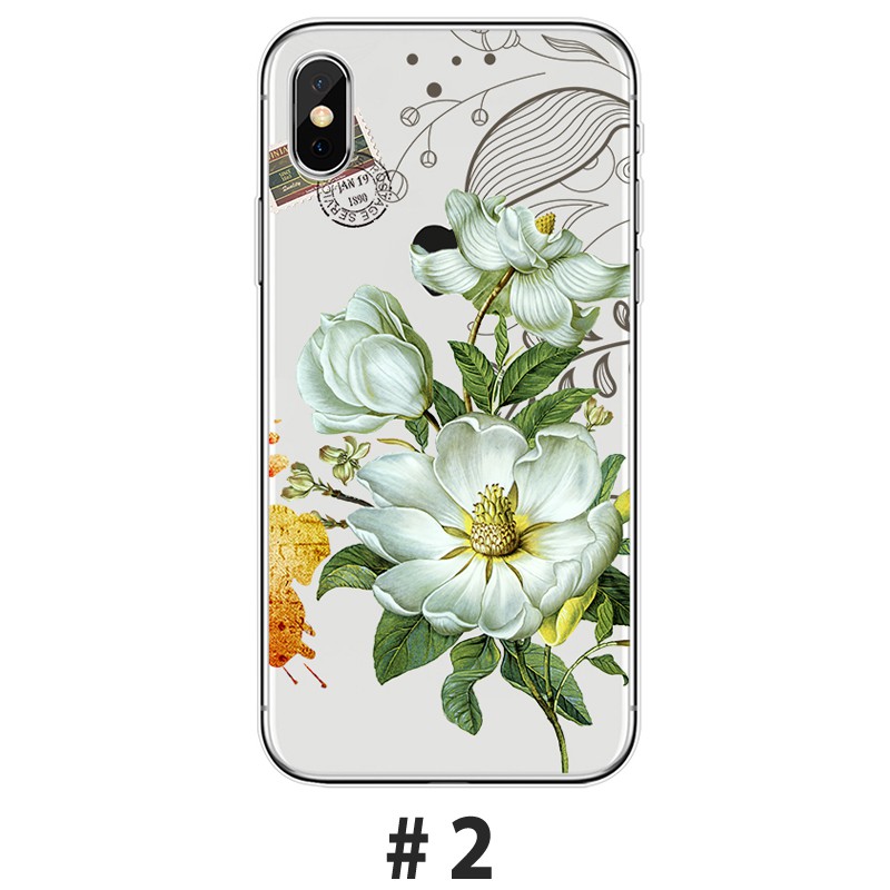 Ốp lưng silicon TPU cho Xiaomi Redmi 5 6 Xiaomi note 6 7 Xiaomi Mi 8 9 Xiaomi Mi Mix 3 Pocophone F1 Hoa Lá 3
