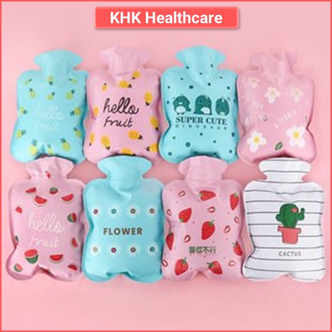 Túi chườm nóng/lạnh giảm đau bụng kinh hoạt tiết hoạt hình cute tiện dụng cho nữ