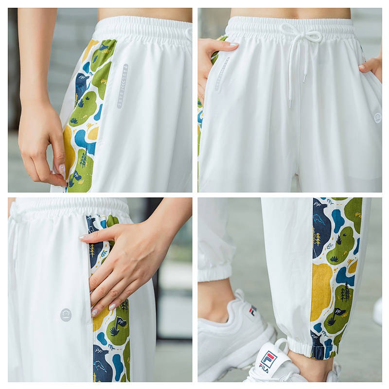  Sports Harem Pants Female Ins Fashionable Student Korean Style Loose Summer Ankle-Tied Casual Fitne Quick drying Yoga Pants sports shorts fitness shorts YOGA SHORTS anti light night running reflective high waist hip high waist super shorts Leggings