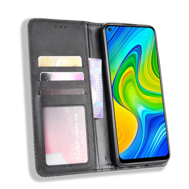 Bao da dạng ví Xiaomi Poco X3 NFC, Redmi Note 10, Note 10s, Redmi Note 10 Pro, Redmi Note 9 ngăn đựng thẻ tiền