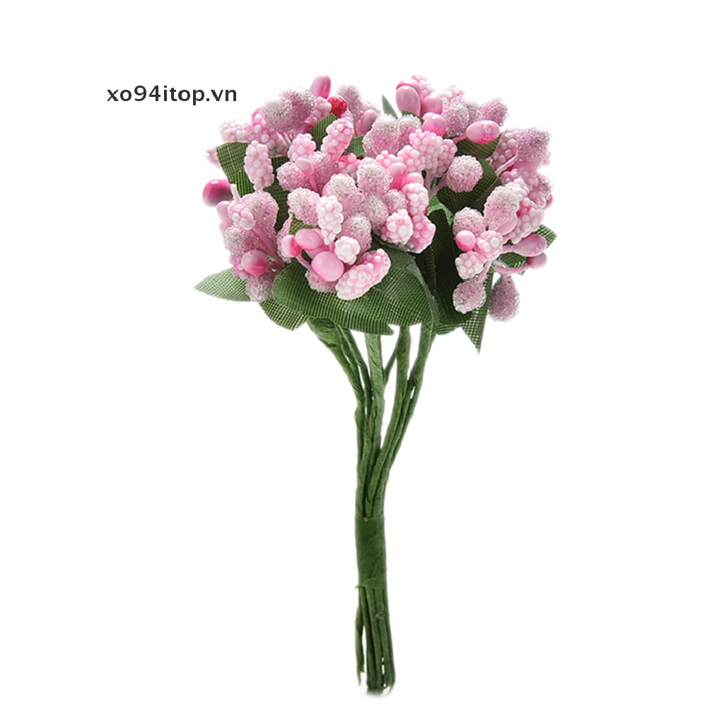 Xoitop Set 12 Bó Hoa Giả Mini Bằng Lụa Dùng Để Trang Trí Tiệc Cưới DIY
