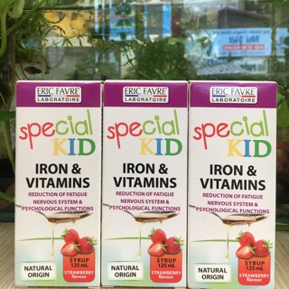 (Nhập khẩu) SPECIAL KID FER & VITAMINS bổ sung sắt cùng các vitamin thiết yếu cho bé