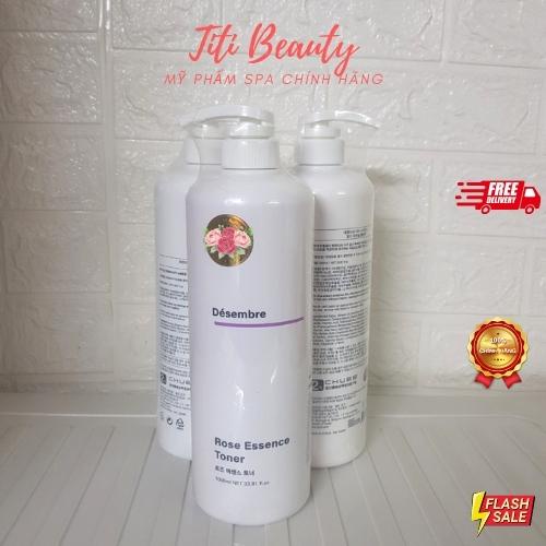 Nước hoa hồng Desembre Rose Essence Toner 1000ml sạch da dưỡng ẩm tái tạo da săn chắc da chống lão hóa da