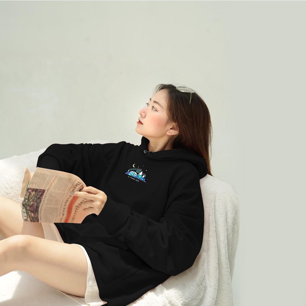 Hoodie GREEND Unisex Nỉ Bông Basic Local Brand Form Rộng All Nice Thing Dream HD13