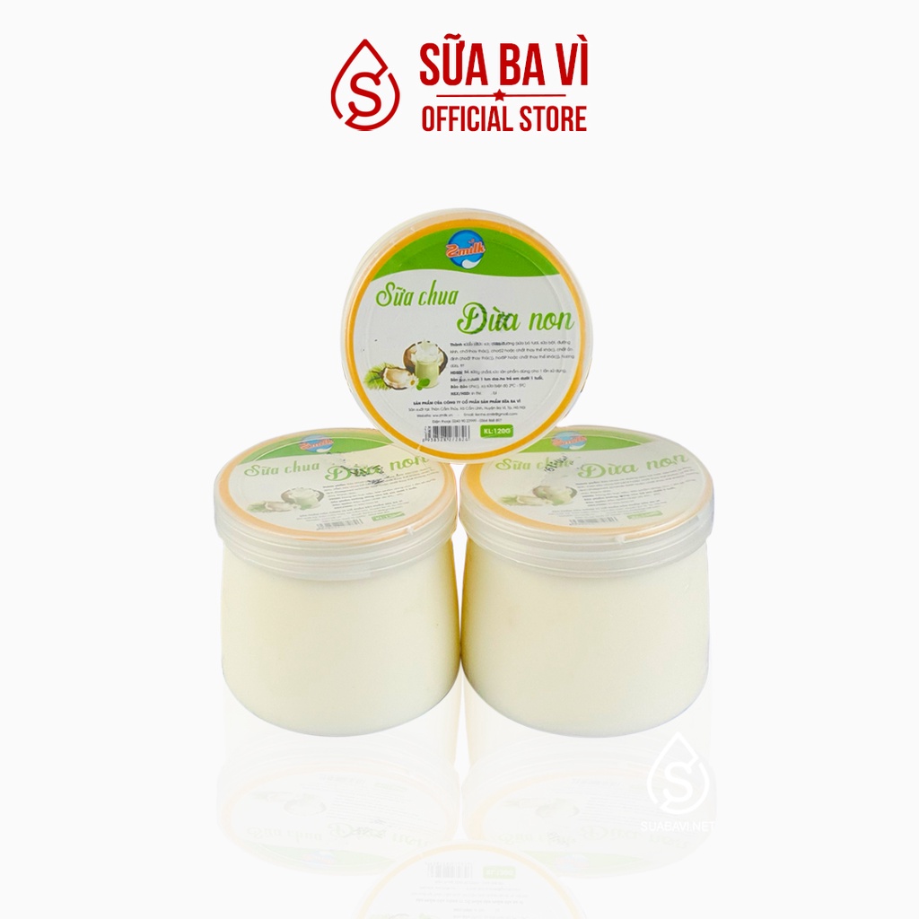 Sữa Chua Dừa Non Ba Vì - Zmilk - Hộp 12 Hũ