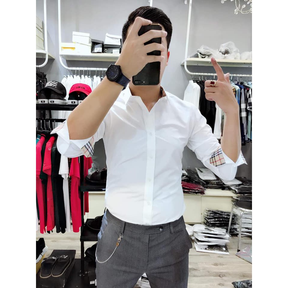 SƠ MI TRẮNG SOÁI CA lụa thái cao cấp,không nhăn,không xù bao đẹp
