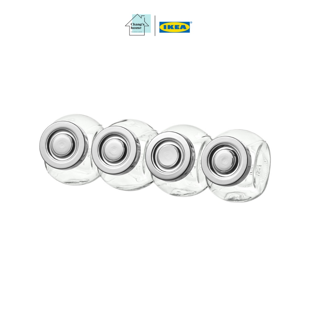 Set 4 lọ hũ đựng gia vị IKEA chính hãng - RAJTAN - Thủy tinh trong suốt - Siêu đẹp