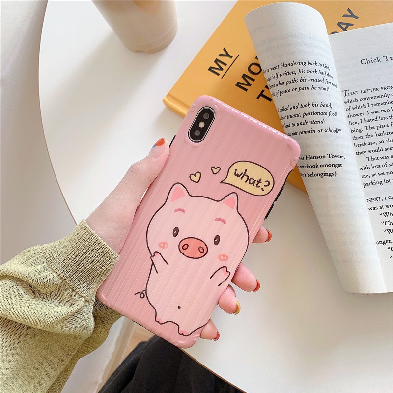 [ IPHONE ] Ốp Lưng Vali Dẻo 3D Heo Hồng